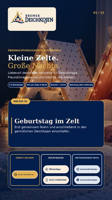 Flyer: Geburtstag im Zelt