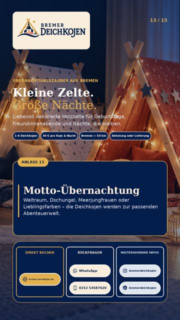 Flyer: Motto-Übernachtung